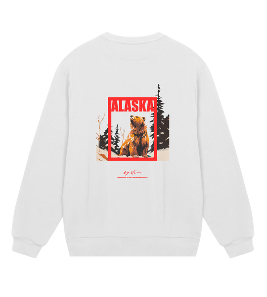 ALASKA BÄR - ROTER RAHMEN Weiß